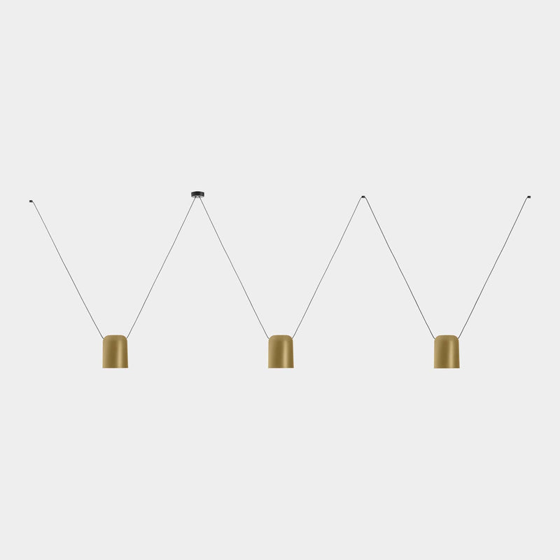 LEDS-C4 Pendant Light attic 3 bodies rectangular shape 1200mm e27 23w metallic black 00-8378-05-DL - Toplightco