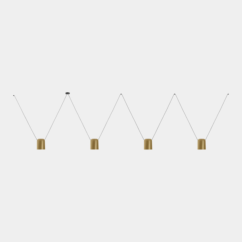 LEDS-C4 Pendant Light attic 4 bodies rectangular shape 2200mm e27 23w metallic black 00-8382-05-DL - Toplightco