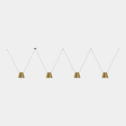 LEDS-C4 Pendant Light attic 4 bodies conic shape 1200mm e27 23w metallic black 00-8387-05-DL - Toplightco