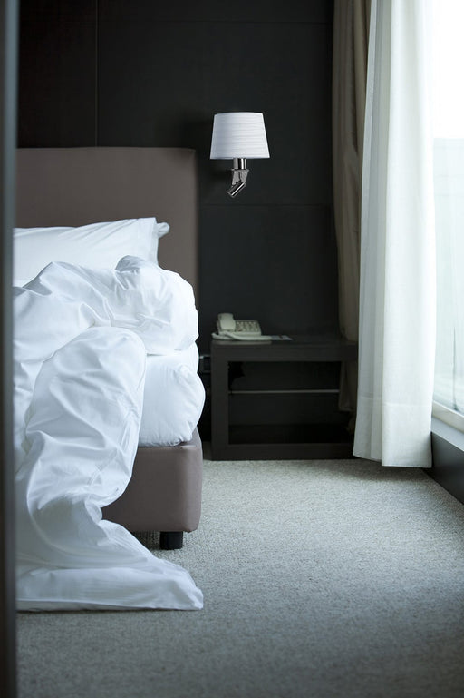 LEDS-C4 Wall Light gloss reader e27 60 satin nickel chrome 640. shade not included. 05-2756-81-21 - Toplightco