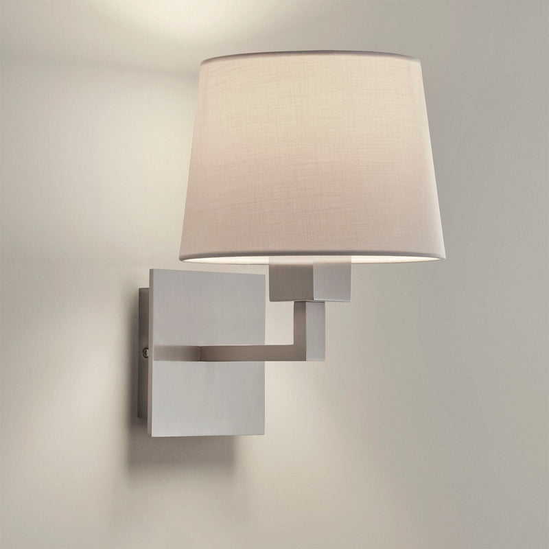 LEDS-C4 Wall Light bali e27 60 satin nickel. shade not included. 05-3217-81-82 - Toplightco