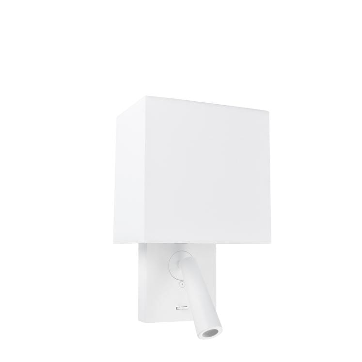 LEDS-C4 Wall Light gamma shade square e27 60w white 137lm 05-6422-14-14 - Toplightco