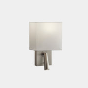 LEDS-C4 Wall Light gamma shade square e27 60w satin nickel 137lm 05-6422-81-14 - Toplightco
