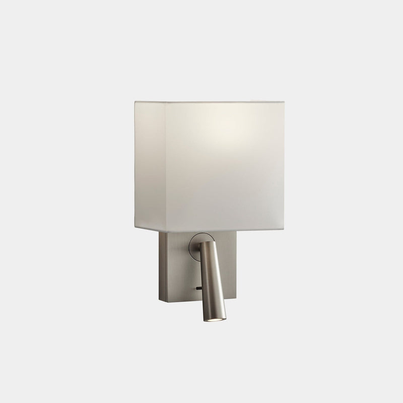 LEDS-C4 Wall Light gamma shade square e27 60w satin nickel 137lm 05-6422-81-14 - Toplightco