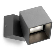 LEDS-C4 Outdoor Wall Light ip65 cubus led 11w 3000k urban grey 701lm 05-9685-Z5-CL - Toplightco