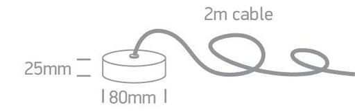 LED Strip Grey Circular Aluminium One Light SKU:050122/G - Toplightco