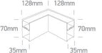 Black 8W LED Corner for 38150A and 38151A. 



Complete with 250mA driver.



 One Light SKU:050170D/B/C