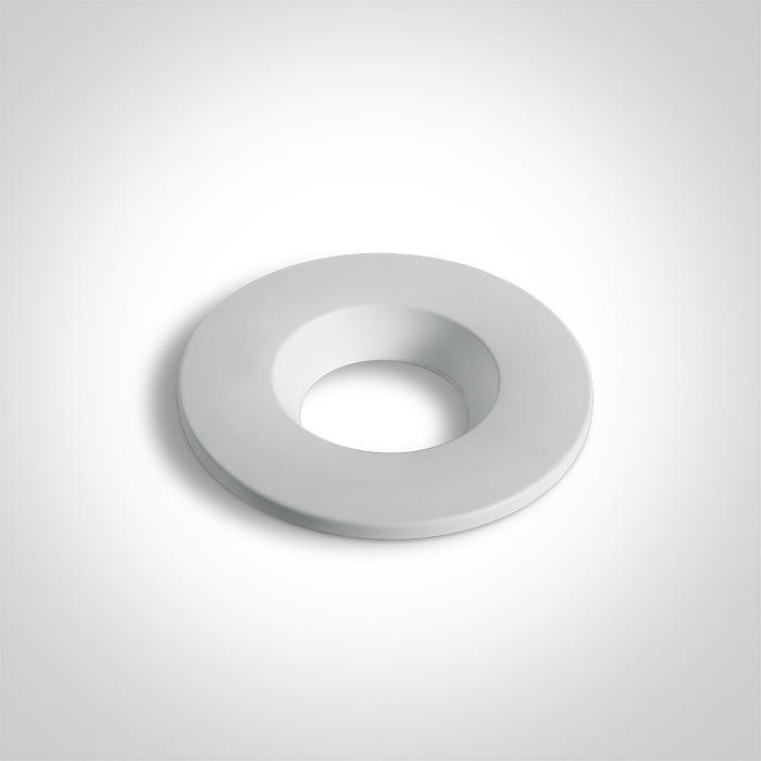 LED Spotlight White Circular Warm White LED Dimmable Fire Rated IP65 LED built in 500lm 7W Metal One Light SKU:10107DF/W - Toplightco