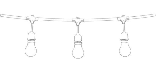 Outdoor String Light Black Circular Outdoor Replaceable lamp 15x60W One Light SKU:0994/B - Toplightco