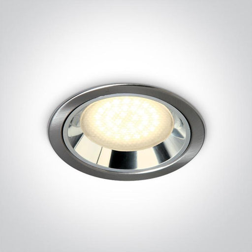Downlight Brushed Chrome Circular Replaceable lamp 9W Steel One Light SKU:10007/MC - Toplightco