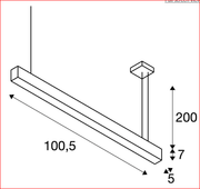 SLV 1001400 GLENOS pendant, matt black, 1m , 52W, 3000K - Toplightco