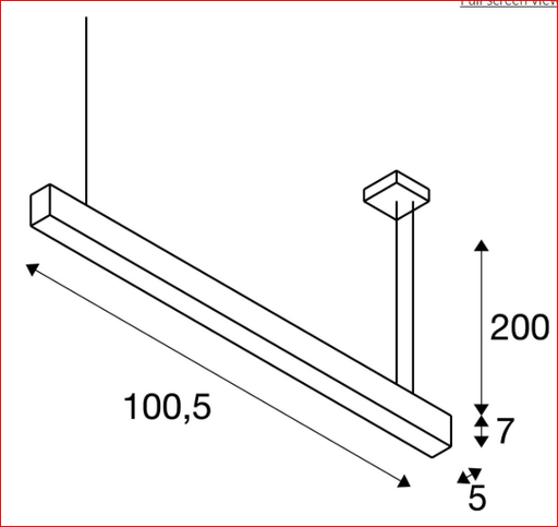 SLV 1001400 GLENOS pendant, matt black, 1m , 52W, 3000K - Toplightco