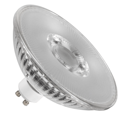 SLV ES111 GU10 transparent Dimmable LED light, 8W 2700K CRI90 38° - Toplightco