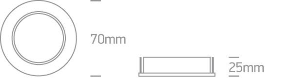 LED Spotlight Chrome Circular Daylight LED 50lm Steel One Light SKU:10101C/C/D - Toplightco