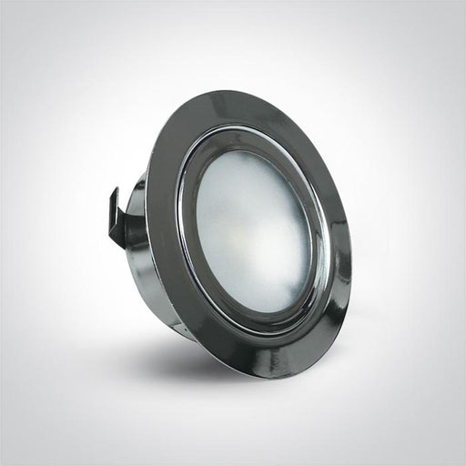 LED Spotlight Chrome Circular Daylight LED 50lm Steel One Light SKU:10101C/C/D - Toplightco