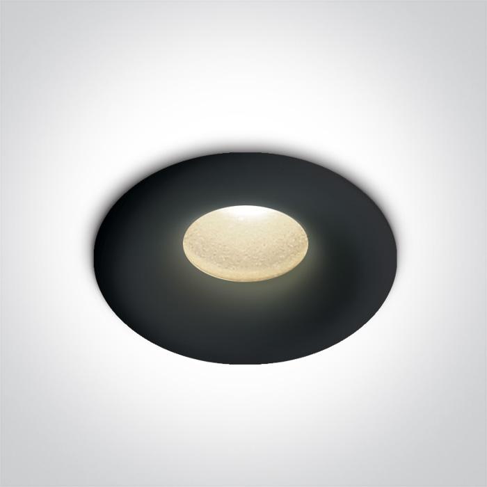 LED Spotlight Black Circular Warm White LED 70lm Aluminium One Light SKU:10101L/B/W - Toplightco