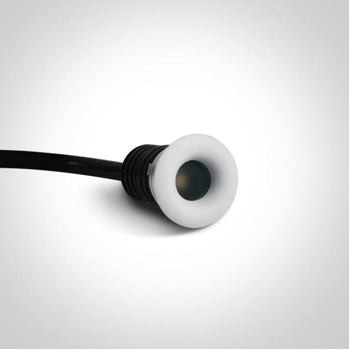 LED Spotlight White Circular Warm White LED 70lm Aluminium One Light SKU:10101L/W/W - Toplightco