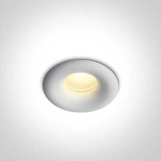 LED Spotlight White Circular Warm White LED 70lm Aluminium One Light SKU:10101L/W/W - Toplightco