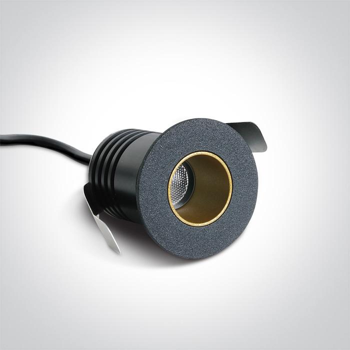 LED Spotlight Black Circular Warm White LED Outdoor 100lm Aluminium One Light SKU:10102H/B/W - Toplightco