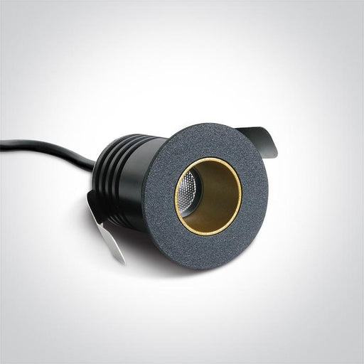 LED Spotlight Black Circular Warm White LED Outdoor 100lm Aluminium One Light SKU:10102H/B/W - Toplightco