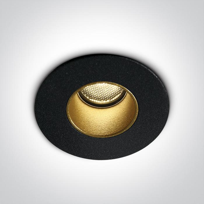 LED Spotlight Black Circular Warm White LED Outdoor 100lm Aluminium One Light SKU:10102H/B/W - Toplightco