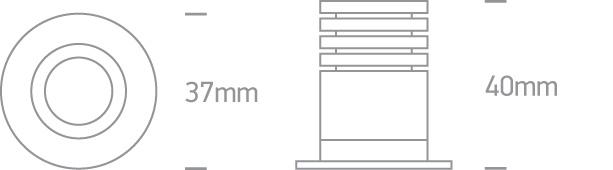 LED Spotlight White Circular Warm White LED Outdoor 100lm Aluminium One Light SKU:10102H/W/W - Toplightco