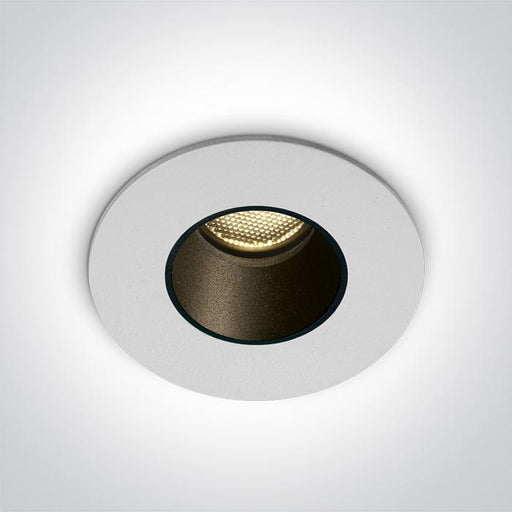 LED Spotlight White Circular Cool White LED Outdoor 100lm Aluminium One Light SKU:10102H/W/C - Toplightco