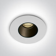 LED Spotlight White Circular Warm White LED Outdoor 100lm Aluminium One Light SKU:10102H/W/W - Toplightco