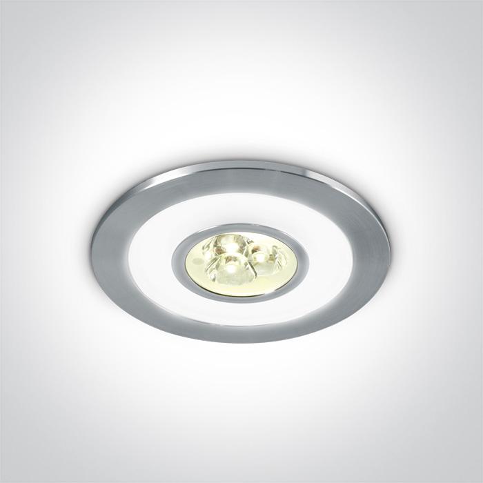 LED Spotlight Circular Daylight LED Natural Aluminium One Light SKU:10103A/W/D - Toplightco