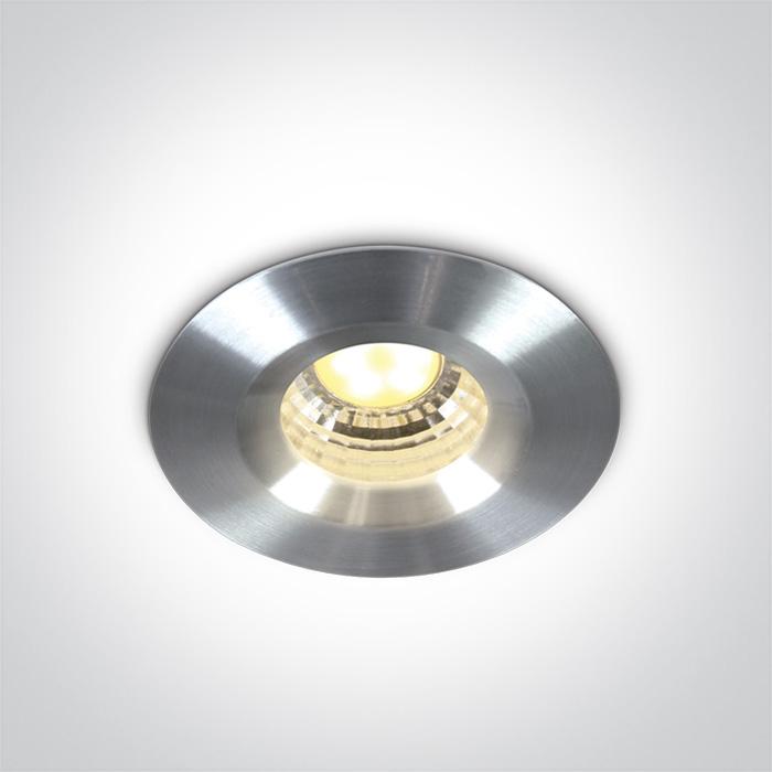LED Spotlight Aluminium Circular Warm White LED  270lm@700mA Aluminium One Light SKU:10103B/AL/W - Toplightco