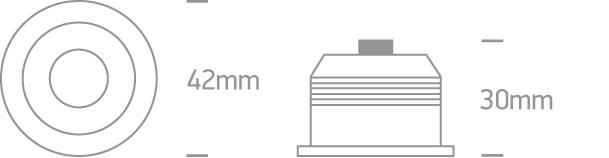 LED Spotlight Aluminium Circular Warm White LED  270lm@700mA Aluminium One Light SKU:10103B/AL/W - Toplightco