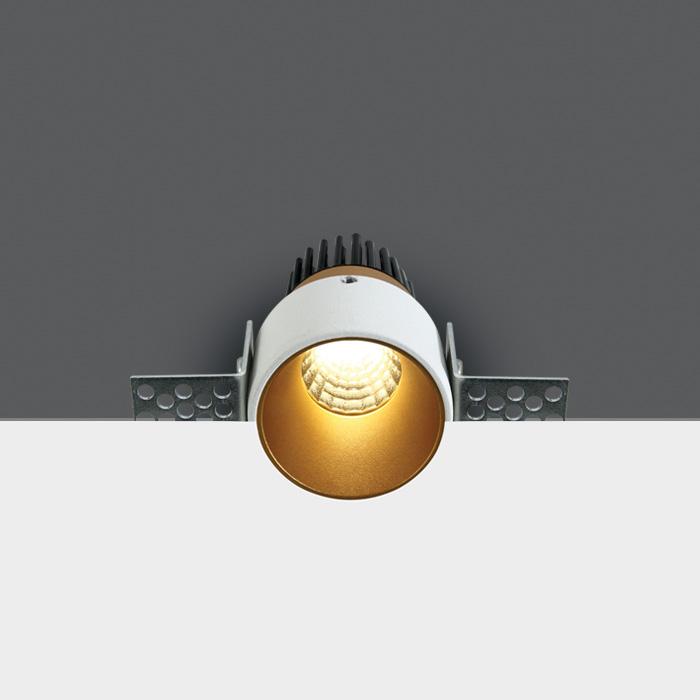 LED Spotlight Brass Circular Warm White LED Dimmable 240lm Aluminium One Light SKU:10103BTR/BS/W - Toplightco