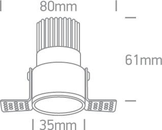 LED Spotlight White Circular Warm White LED Dimmable 240lm Aluminium One Light SKU:10103BTR/W/W - Toplightco