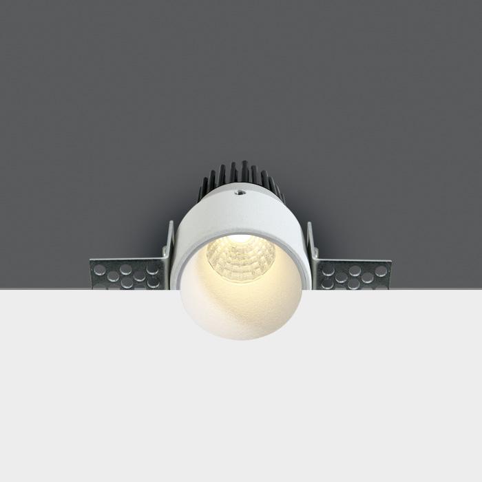 LED Spotlight White Circular Warm White LED Dimmable 240lm Aluminium One Light SKU:10103BTR/W/W - Toplightco