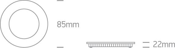 LED Downlight White Circular Warm White LED built in 180lm 3W Die Cast One Light SKU:10103FA/W/W - Toplightco