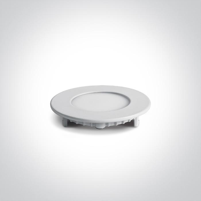 LED Downlight White Circular Cool White LED built in 210lm 3W Die Cast One Light SKU:10103FA/W/C - Toplightco