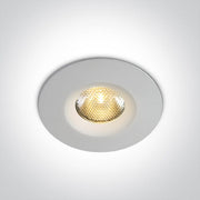 LED Spotlight White Circular Warm White LED Dimmable Outdoor 270lm Aluminium One Light SKU:10103M/W/W - Toplightco