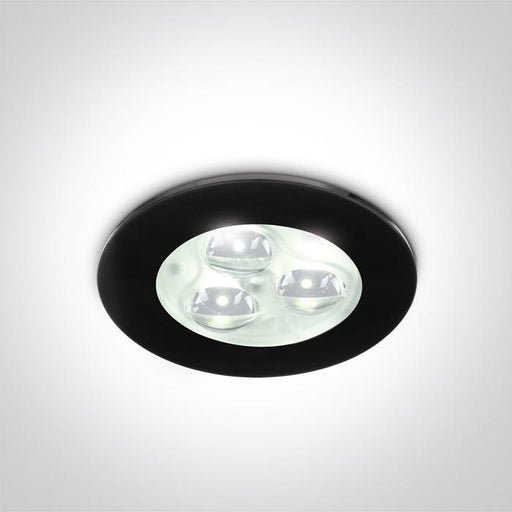 LED Spotlight Black Circular Warm White LED Dimmable 135lm Aluminium One Light SKU:10103N/B/W/35 - Toplightco