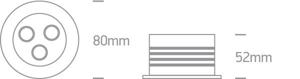 LED Spotlight Aluminium Circular Warm White LED Dimmable Outdoor 135lm Natural Aluminium One Light SKU:10103NP/AL/W/35 - Toplightco