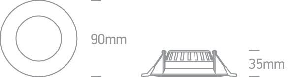 LED Downlight White Circular Cool White LED built in 220lm 3W Aluminium One Light SKU:10103T/W/C - Toplightco