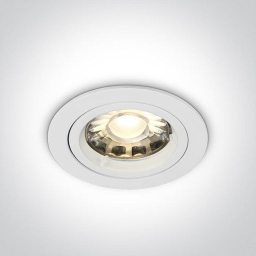 Spotlight White Circular One Light SKU:10105/W - Toplightco