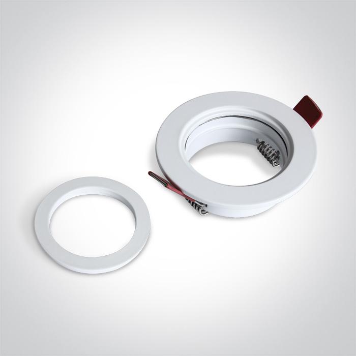 Spotlight White Circular Replaceable lamp 50W Aluminium One Light SKU:10105A1/W - Toplightco