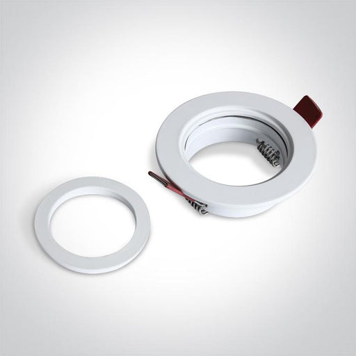 Spotlight White Circular Replaceable lamp 50W Aluminium One Light SKU:10105A1/W - Toplightco