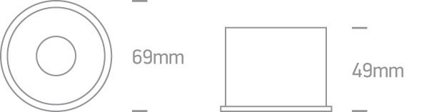 Spotlight White Circular Replaceable lamp 50W Aluminium One Light SKU:10105AD/W - Toplightco