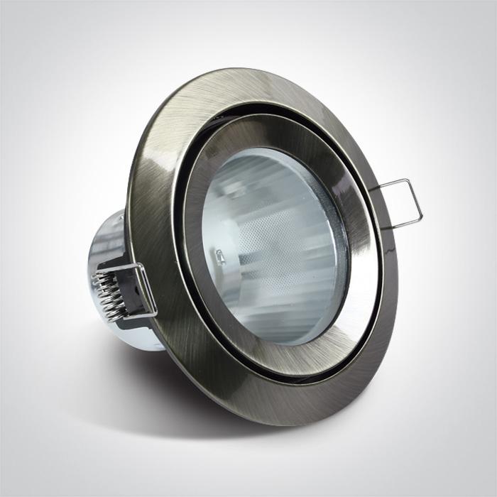 Spotlight Brushed Chrome Circular Die Cast One Light SKU:10105CJ/MC/5 - Toplightco