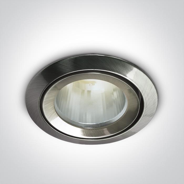 Spotlight Brushed Chrome Circular Die Cast One Light SKU:10105CJ/MC/5 - Toplightco