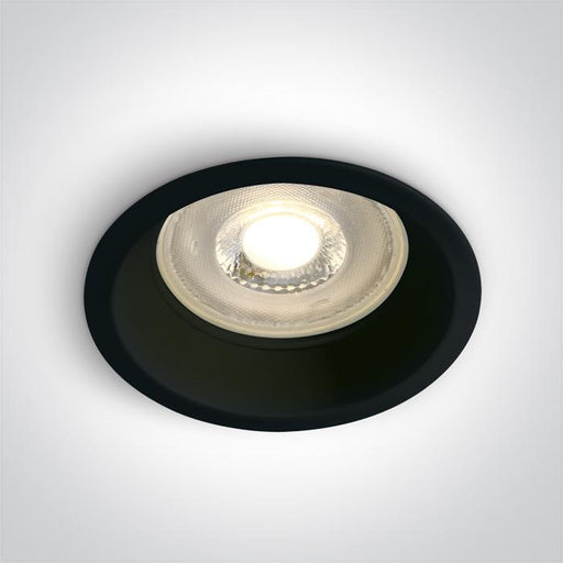 Spotlight Black Circular Replaceable lamp 50W Aluminium One Light SKU:10105D1/B - Toplightco