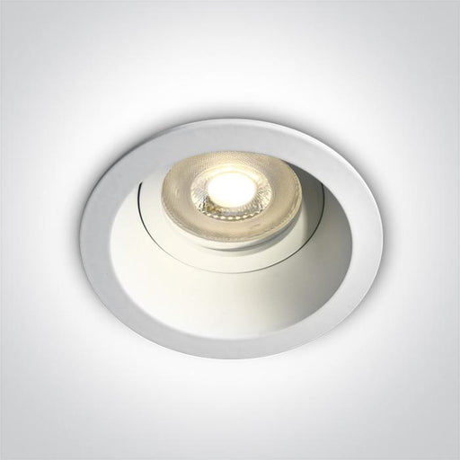 Spotlight White Circular Replaceable lamp 50W Aluminium One Light SKU:10105D4/W - Toplightco