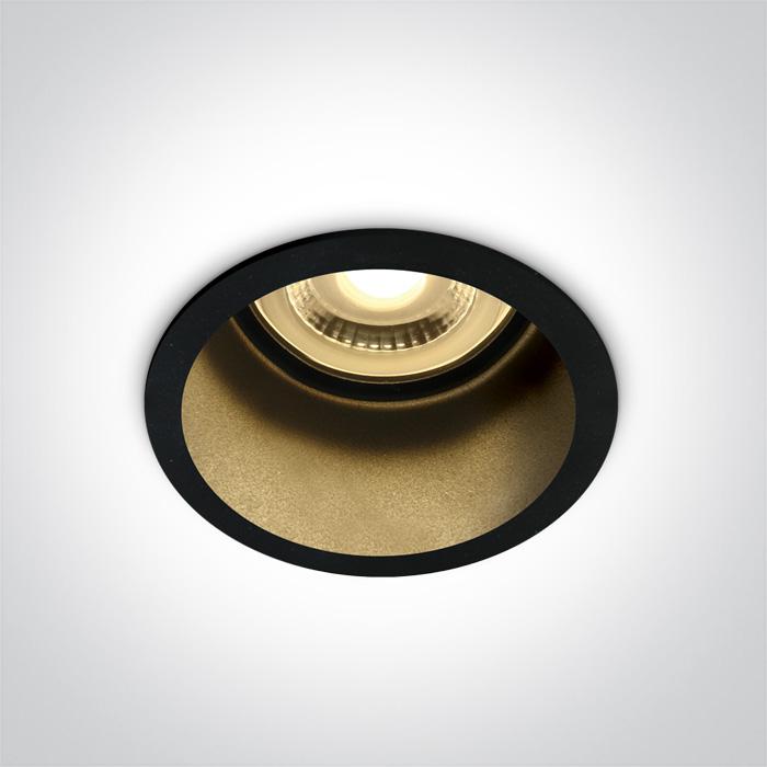 Spotlight Black Circular Replaceable lamp 50W Aluminium One Light SKU:10105D8/B/B - Toplightco