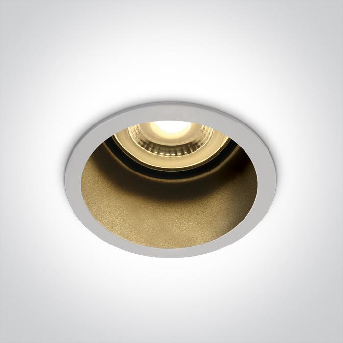 Spotlight White-Black Circular Replaceable lamp 50W Aluminium One Light SKU:10105D8/W/B - Toplightco